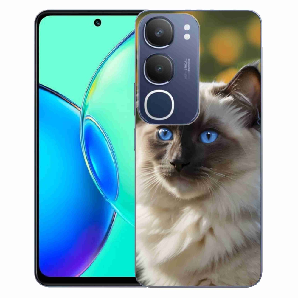 Gélový kryt mmCase na Vivo Y19S - biely ragdoll