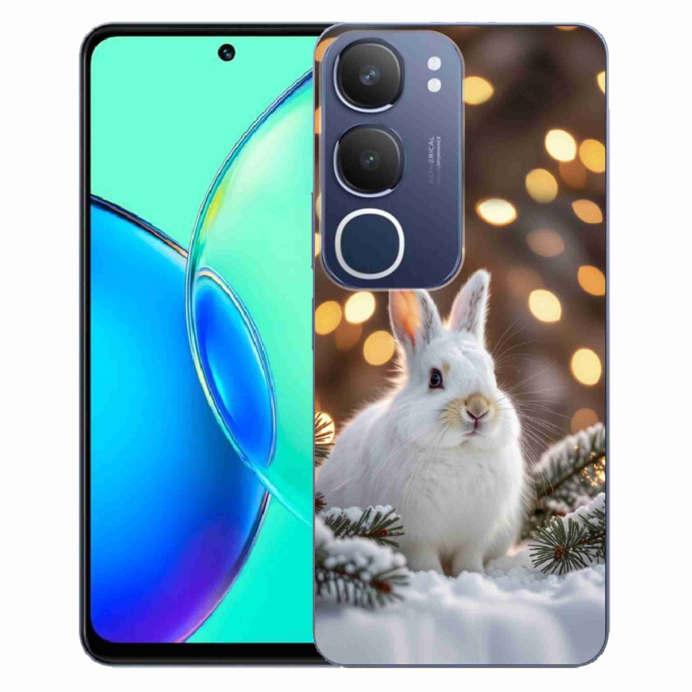 Gélový kryt mmCase na Vivo Y19S - biely zajac