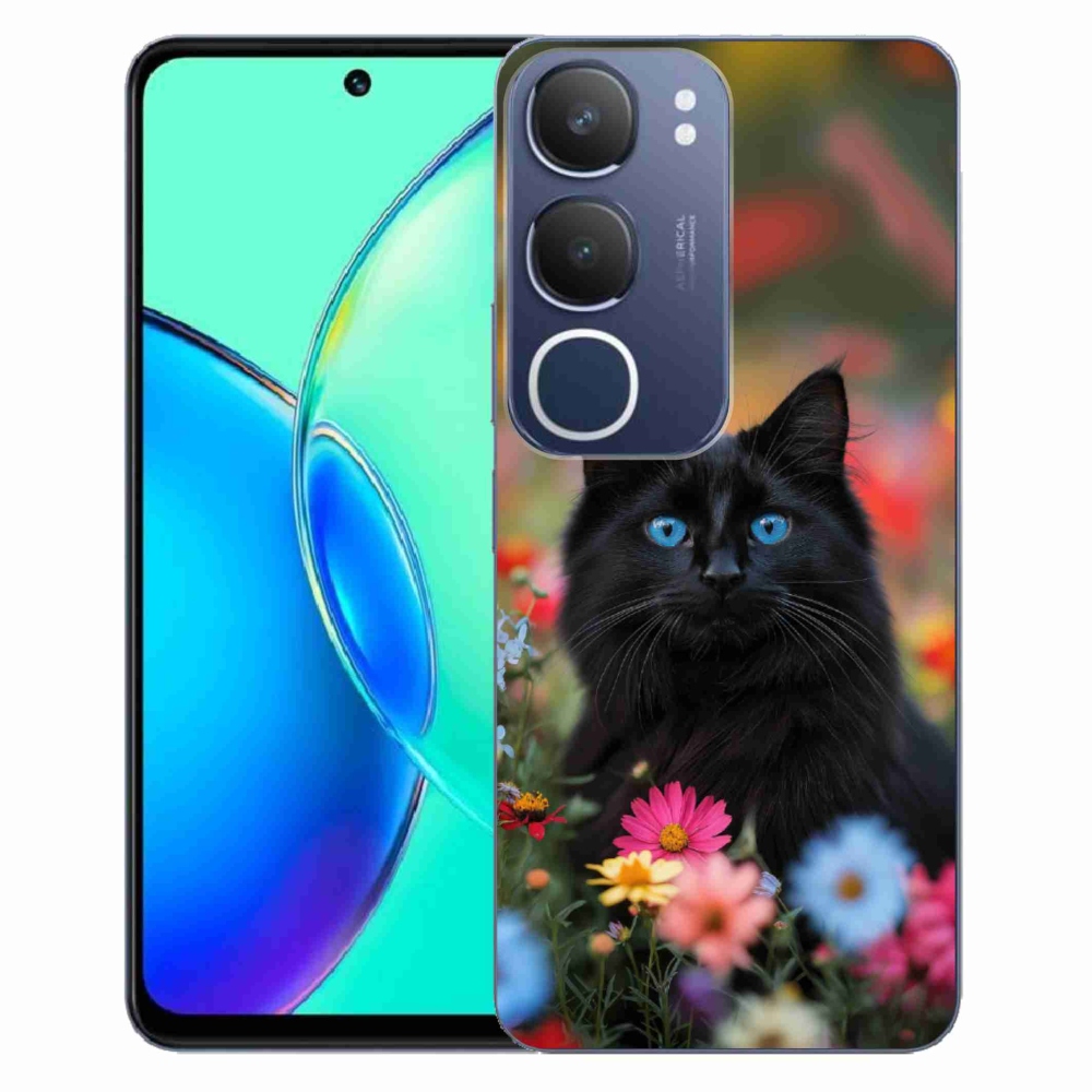 Gélový kryt mmCase na Vivo Y19S - čierne mačiatko 4