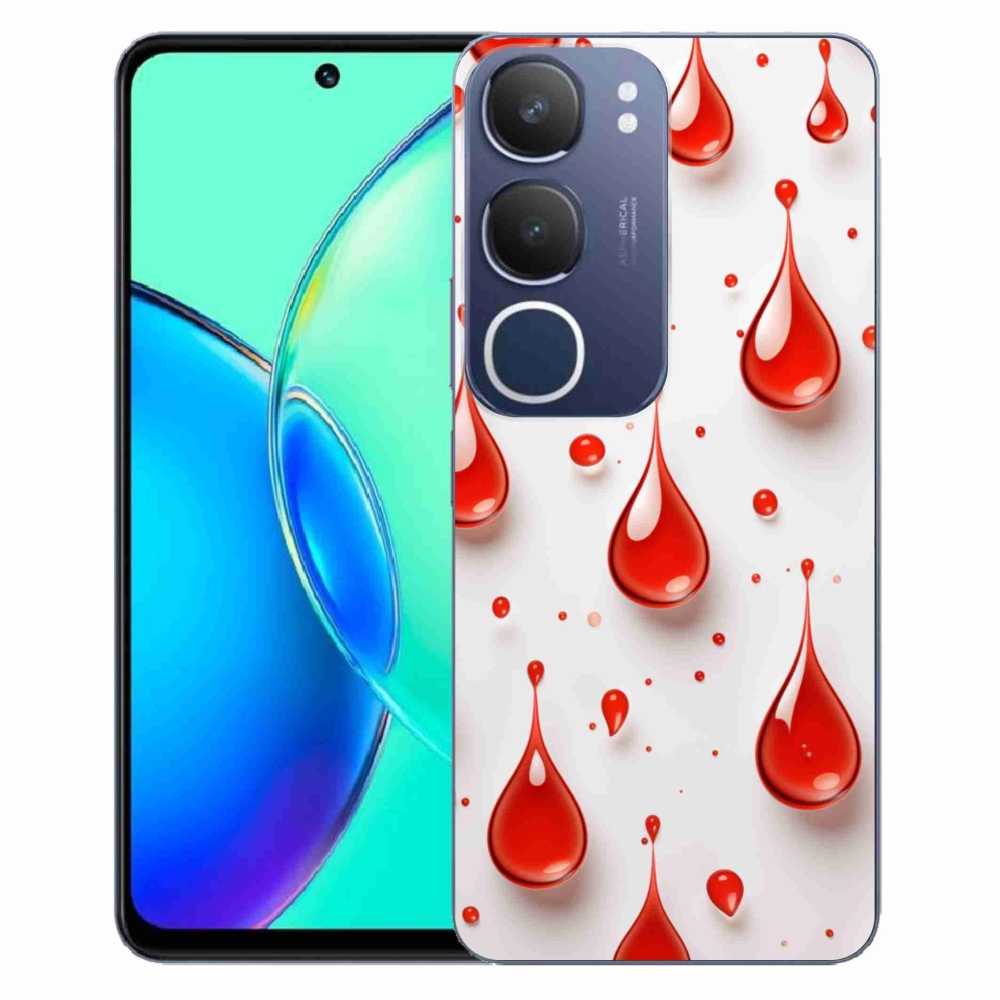 Gélový kryt mmCase na Vivo Y19S - červené kvapky