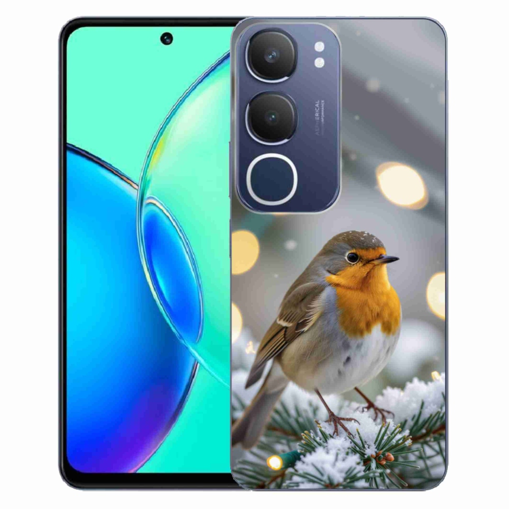 Gélový kryt mmCase na Vivo Y19S - červienka v zime
