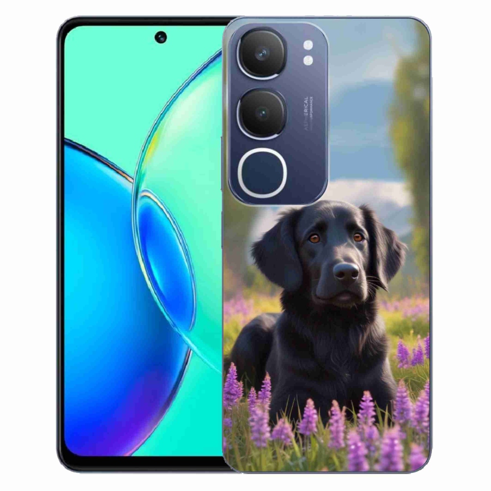 Gélový kryt mmCase na Vivo Y19S - elegantný čierny retriever