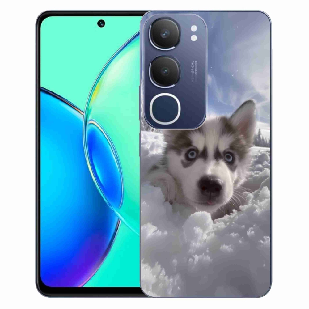 Gélový kryt mmCase na Vivo Y19S - husky v snehu