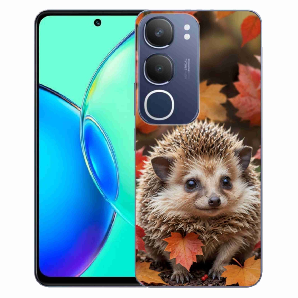 Gélový kryt mmCase na Vivo Y19S - ježko v lístí