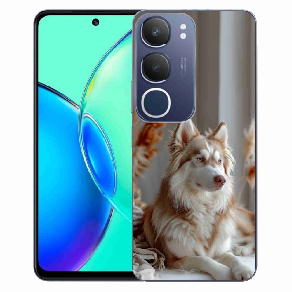 Gélový kryt mmCase na Vivo Y19S - pokojný sibírsky husky