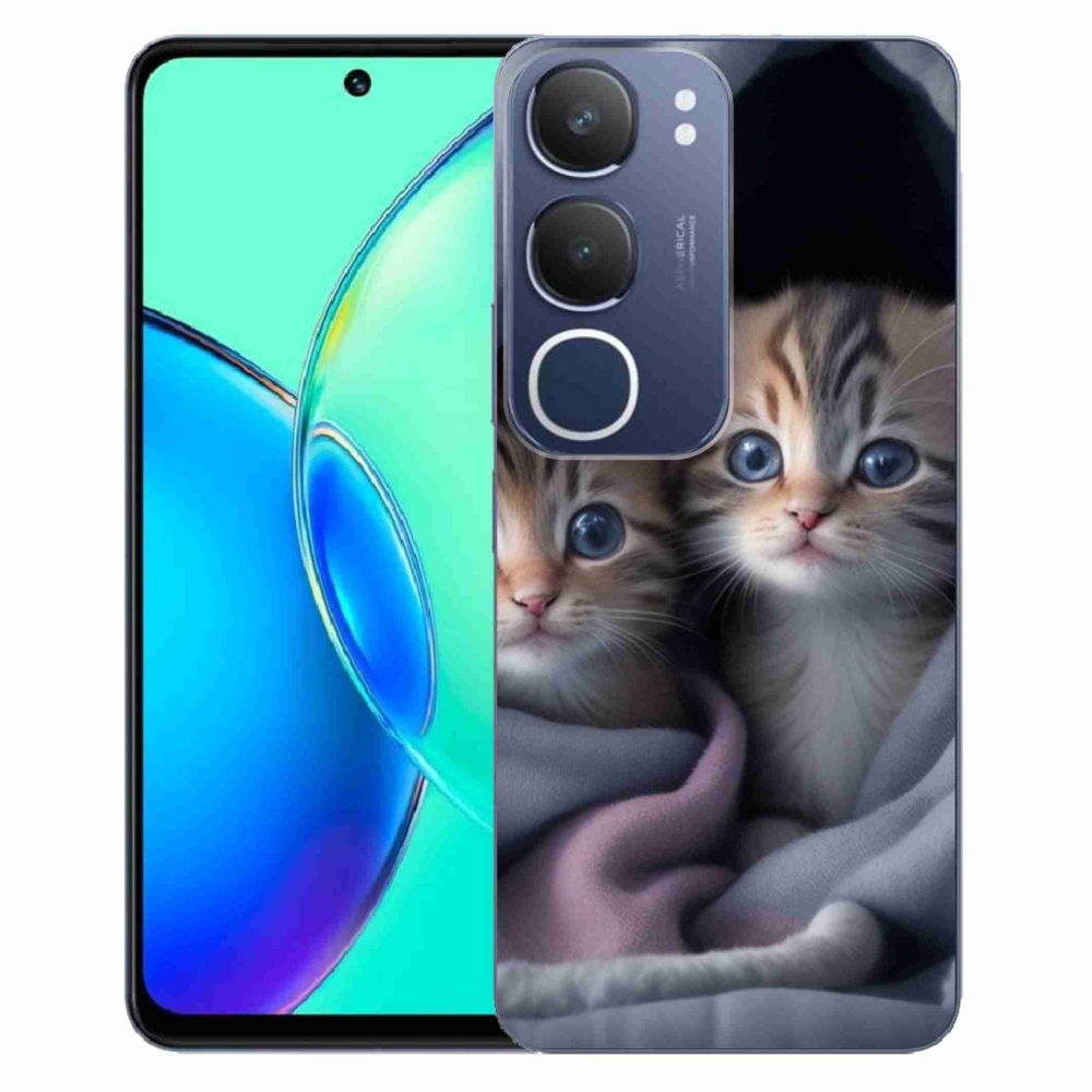 Gélový kryt mmCase na Vivo Y19S - mačacie duo 2