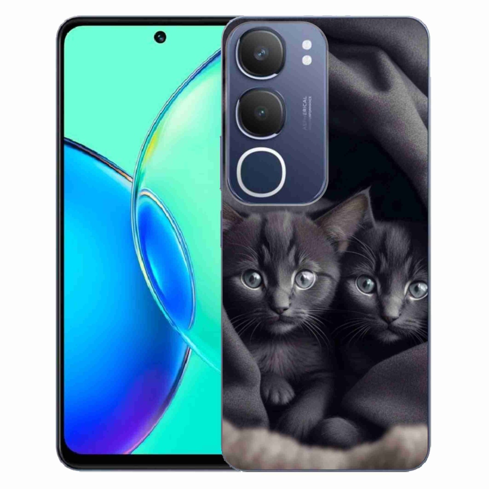Gélový kryt mmCase na Vivo Y19S - mačacie duo