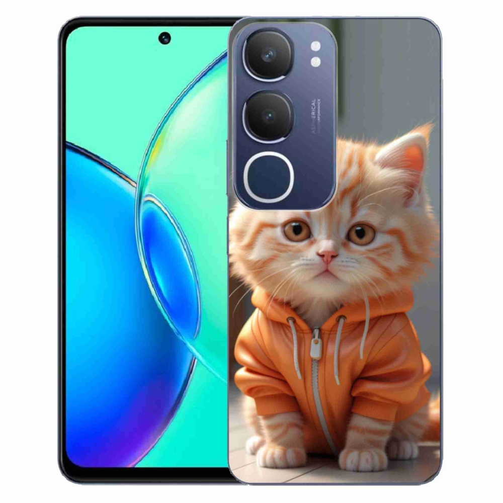Gélový kryt mmCase na Vivo Y19S - mačiatko v mikine