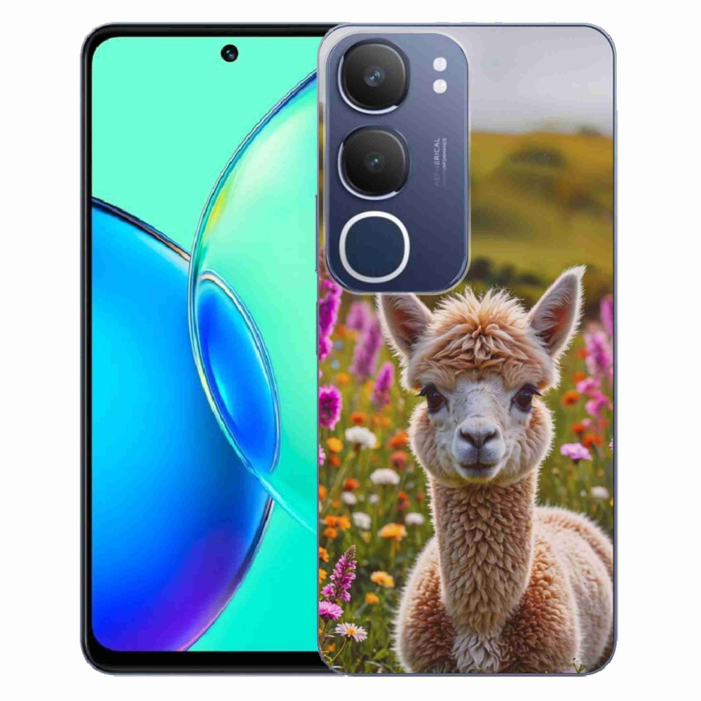 Gélový kryt mmCase na Vivo Y19S - lama na lúke