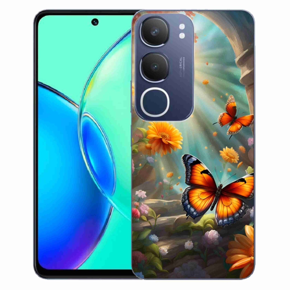 Gélový kryt mmCase na Vivo Y19S - motýlia záhrada 2