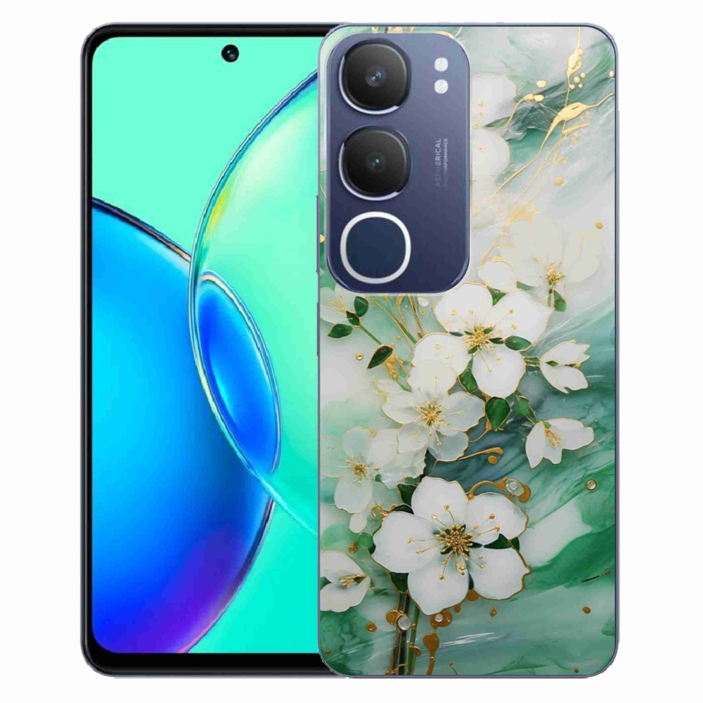Gélový kryt mmCase na Vivo Y19S - nežné kvety