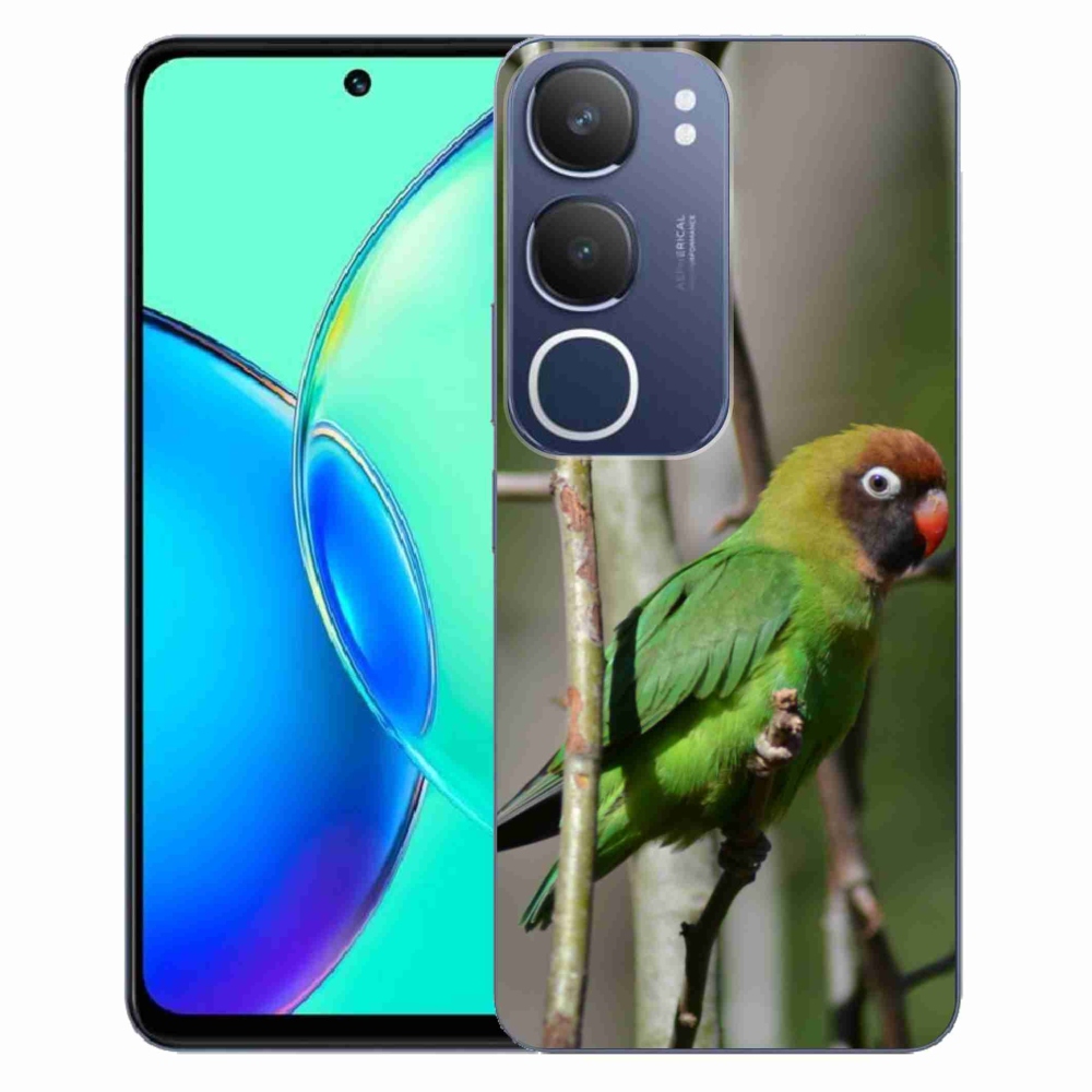Gélový kryt mmCase na Vivo Y19S - papagáj agapornis