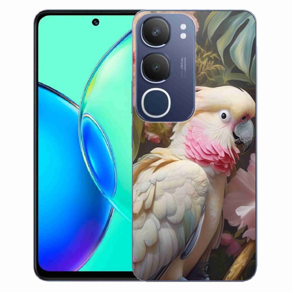 Gélový kryt mmCase na Vivo Y19S - papagáj kakadu ružový 2