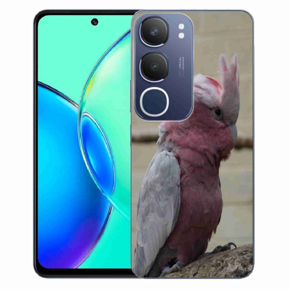 Gélový kryt mmCase na Vivo Y19S - papagáj kakadu ružový