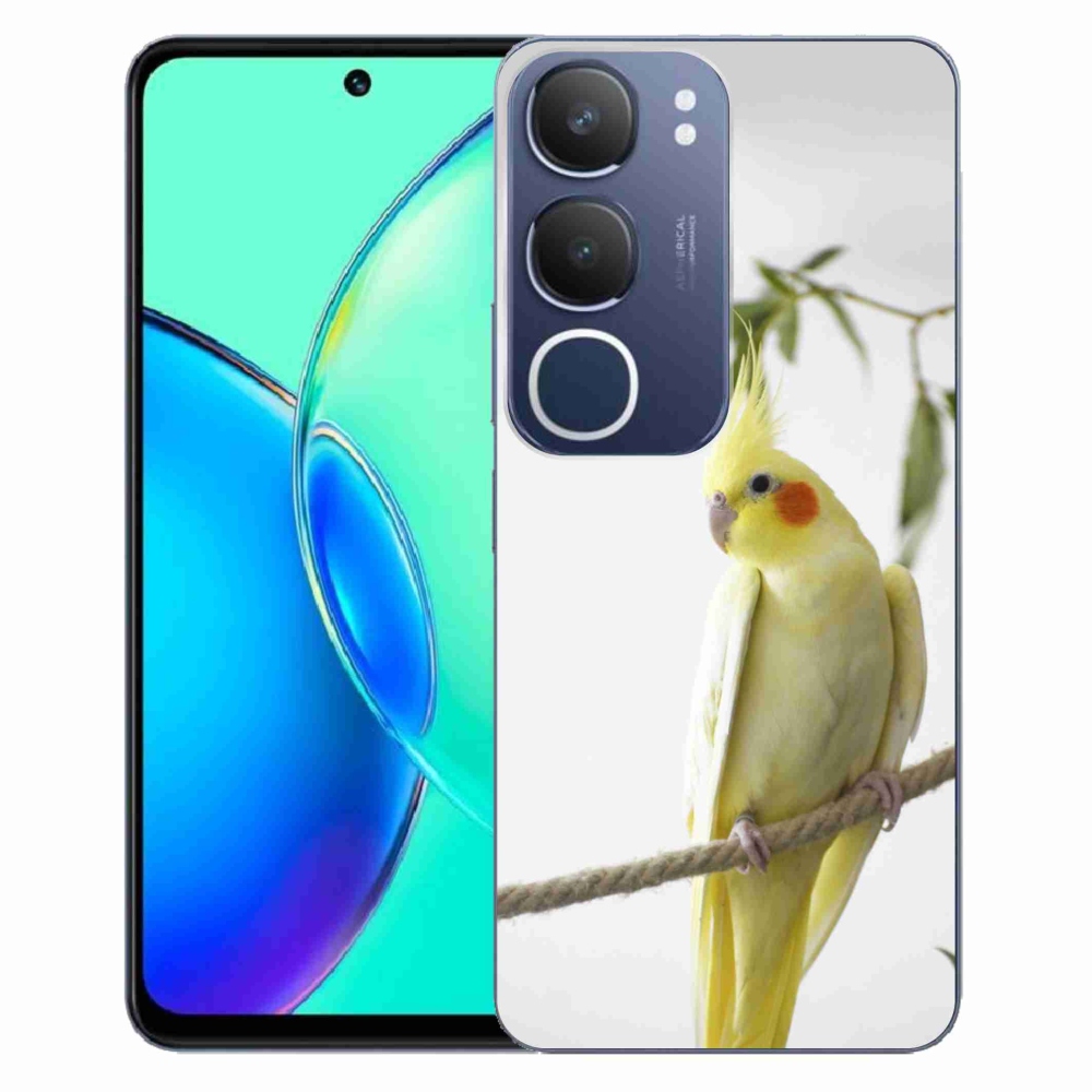 Gélový kryt mmCase na Vivo Y19S - papagáj korela chocholatá