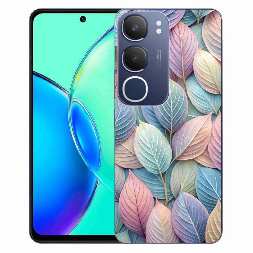 Gélový kryt mmCase na Vivo Y19S - pastelové listy