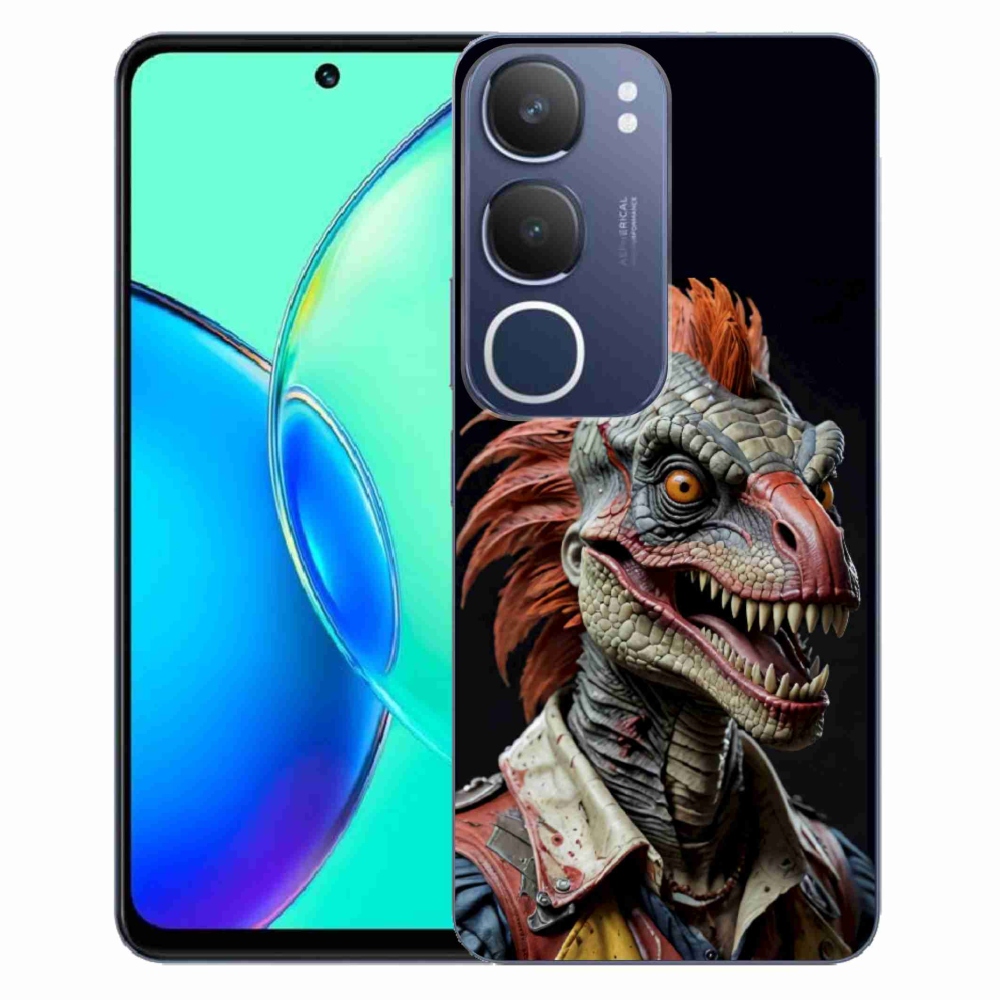 Gélový kryt mmCase na Vivo Y19S - punk dinosaurus