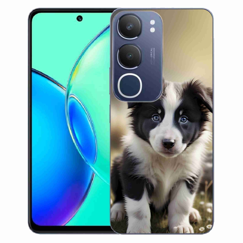 Gélový kryt mmCase na Vivo Y19S - roztomilá border kólia