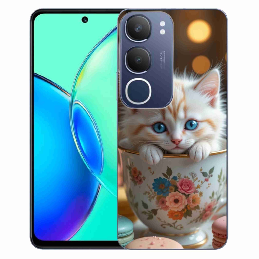 Gélový kryt mmCase na Vivo Y19S - roztomilé mačiatko 6