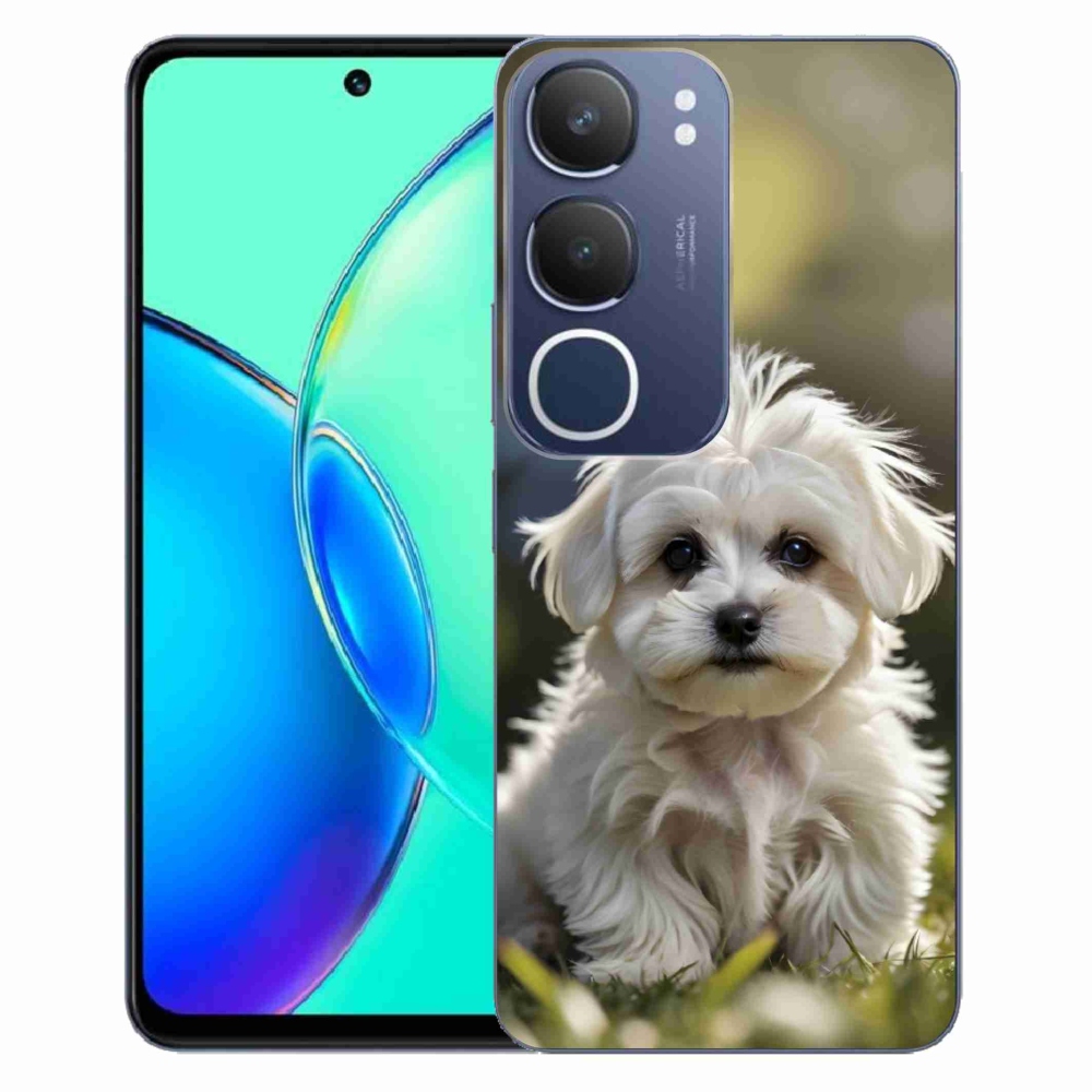 Gélový kryt mmCase na Vivo Y19S - roztomilý maltézsky psík