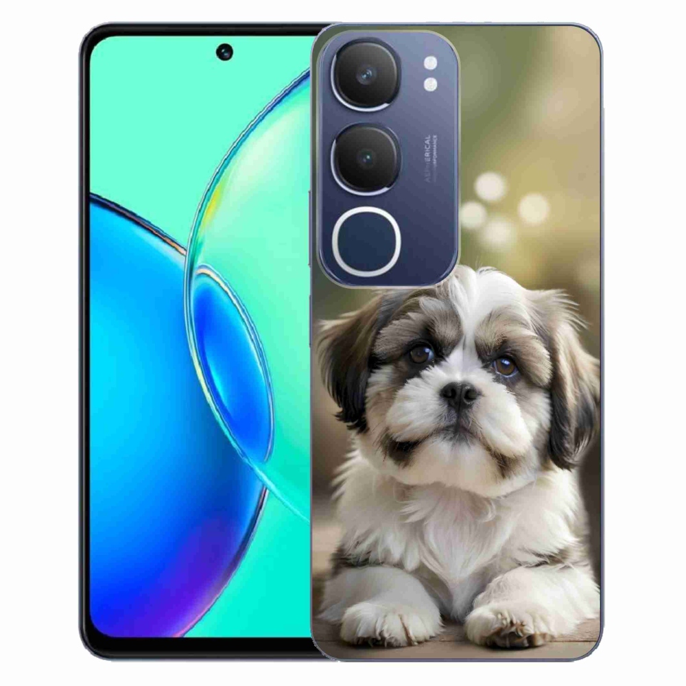 Gélový kryt mmCase na Vivo Y19S - roztomilý shih-tzu