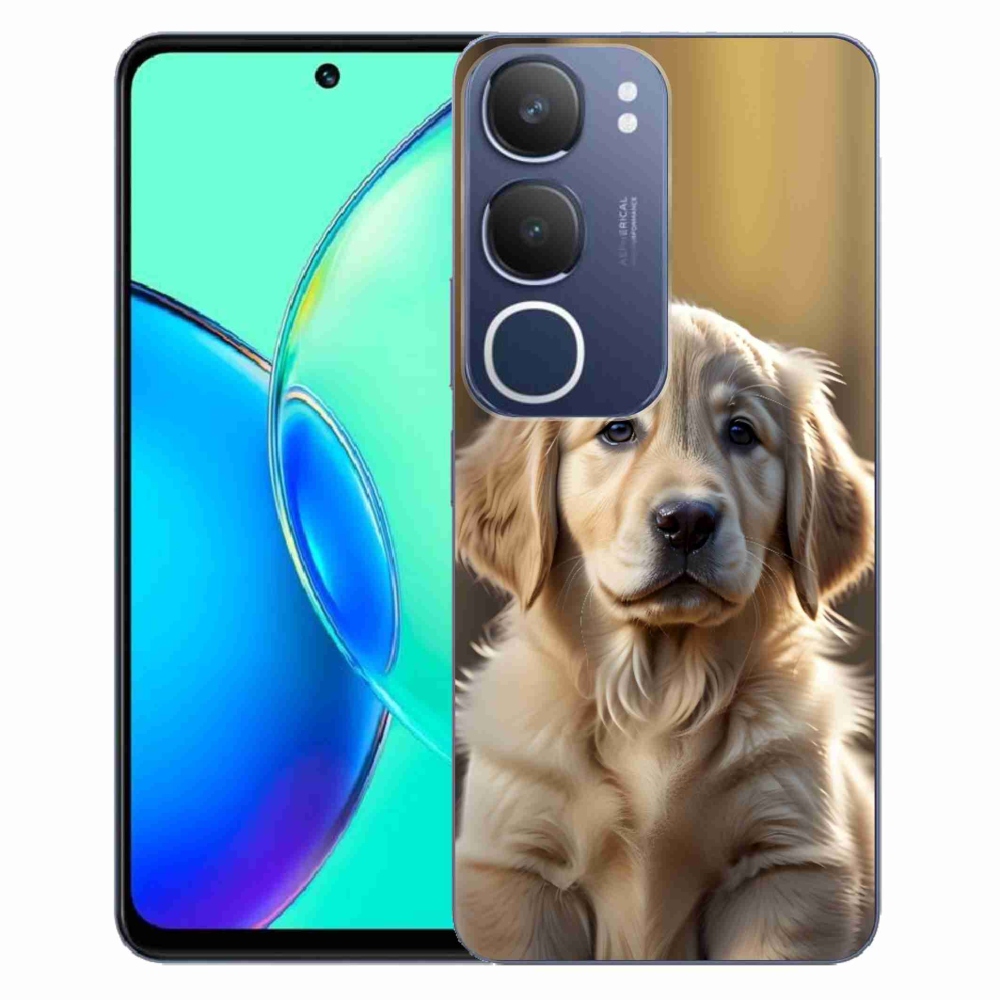 Gélový kryt mmCase na Vivo Y19S - roztomilý zlatý retriever
