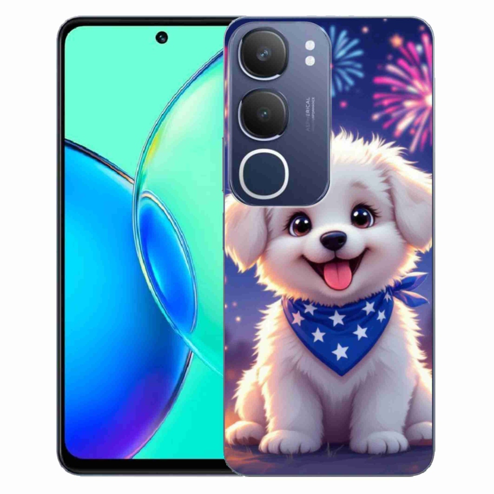 Gélový kryt mmCase na Vivo Y19S - slávnostné šteňa