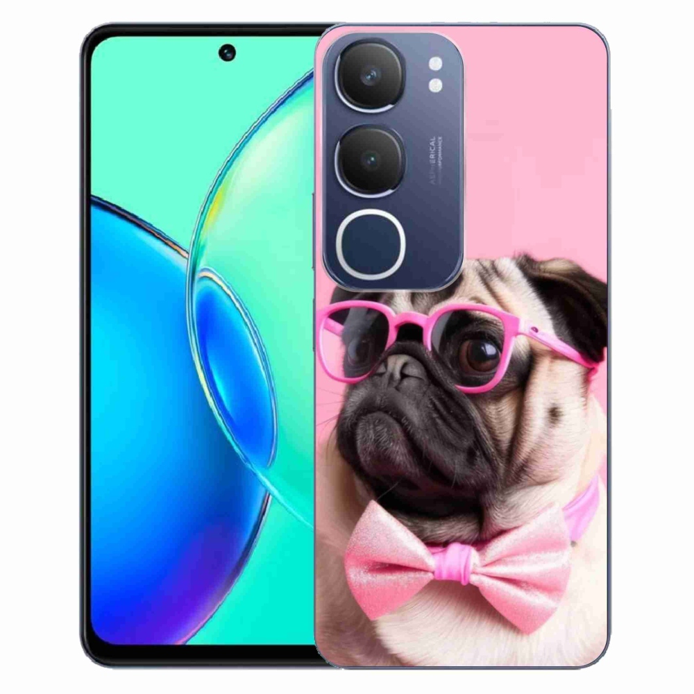 Gélový kryt mmCase na Vivo Y19S - štýlový mops