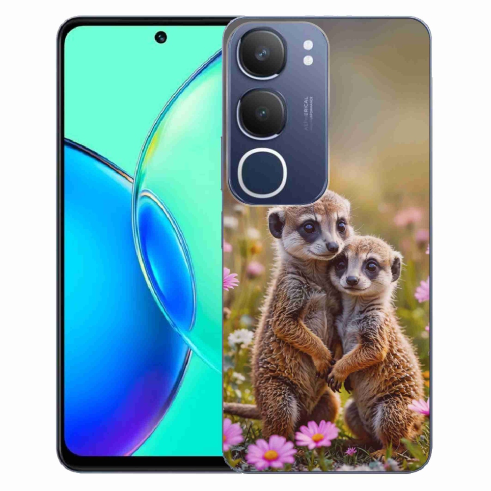Gélový kryt mmCase na Vivo Y19S - surikatí duo