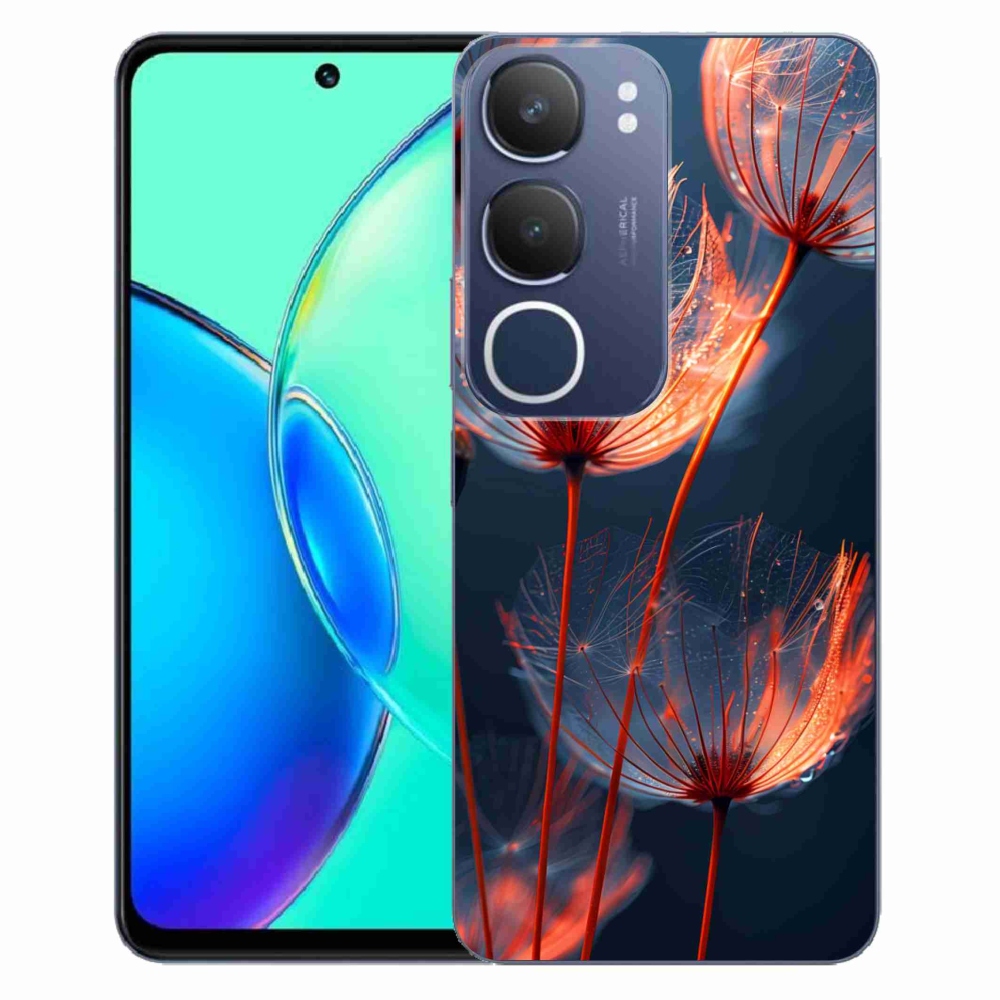 Gélový kryt mmCase na Vivo Y19S - svetielkujúce páperie