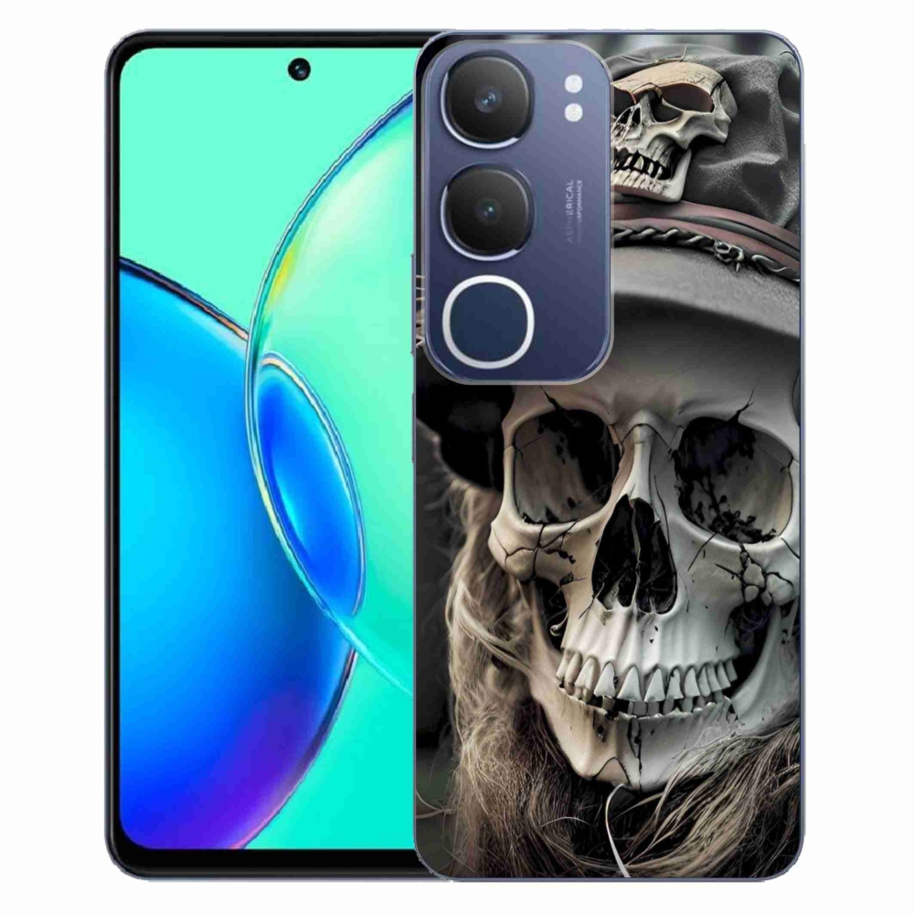 Gélový kryt mmCase na Vivo Y19S - temná lebka