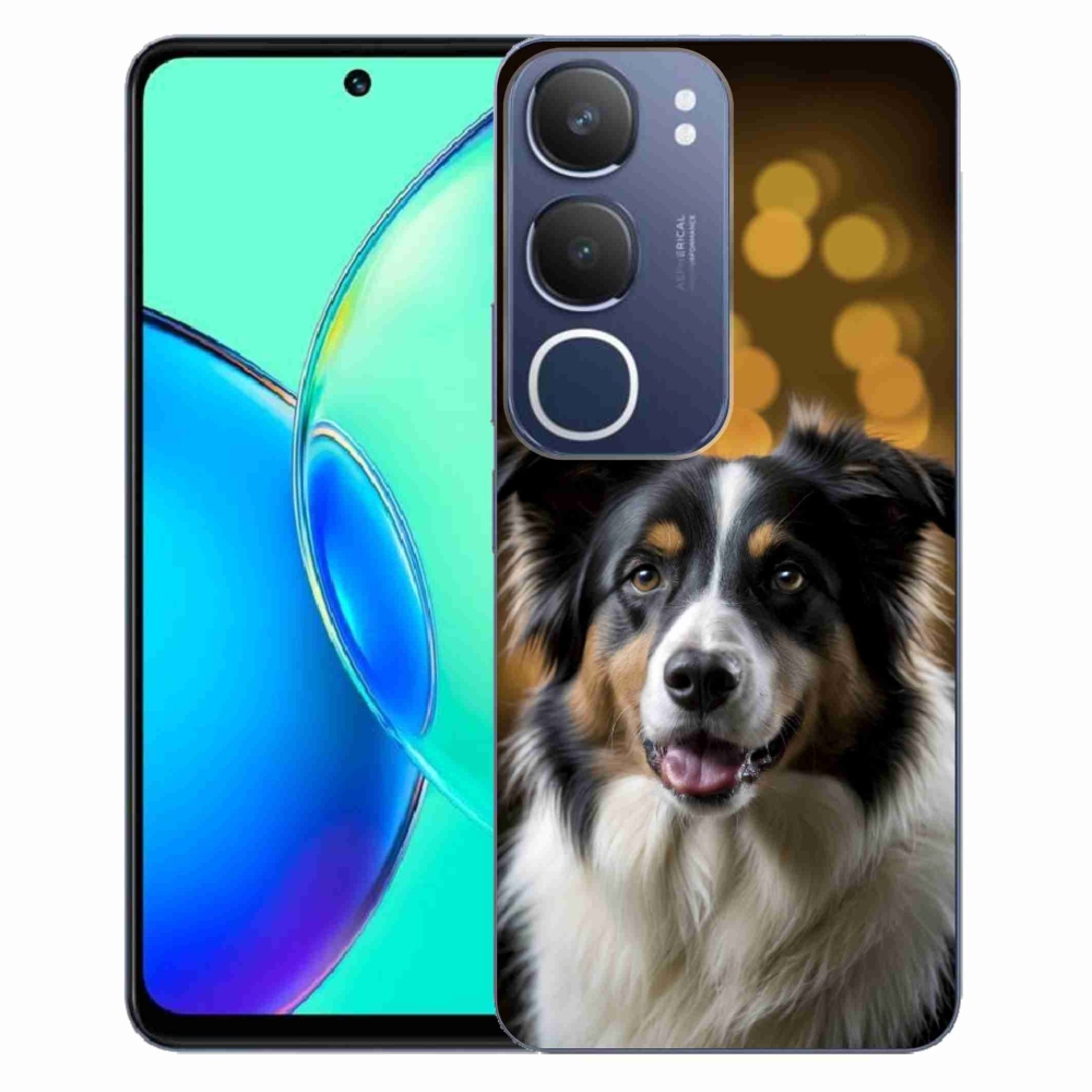 Gélový kryt mmCase na Vivo Y19S - usmievavý austrálsky ovčiak