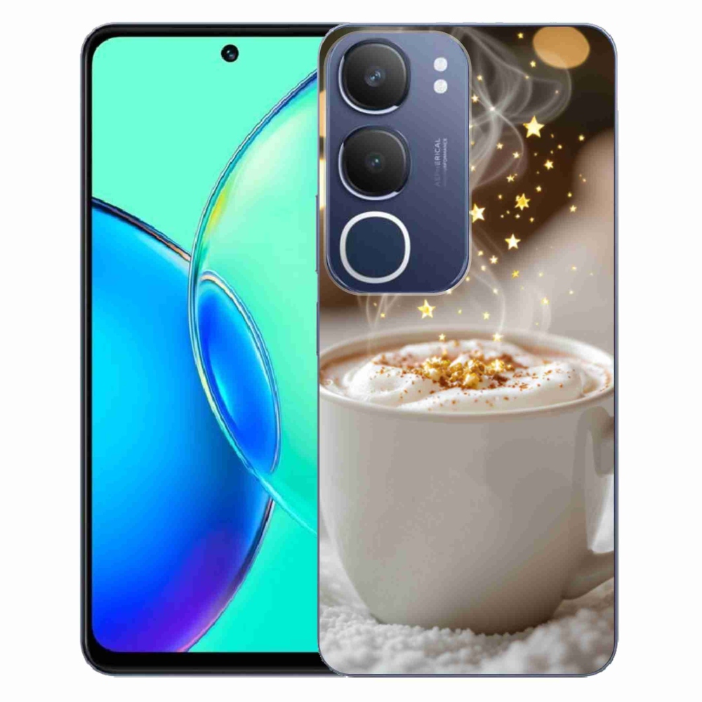 Gélový kryt mmCase na Vivo Y19S - vianočný horúci nápoj