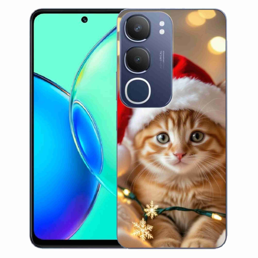 Gélový kryt mmCase na Vivo Y19S - vianočné mačiatko