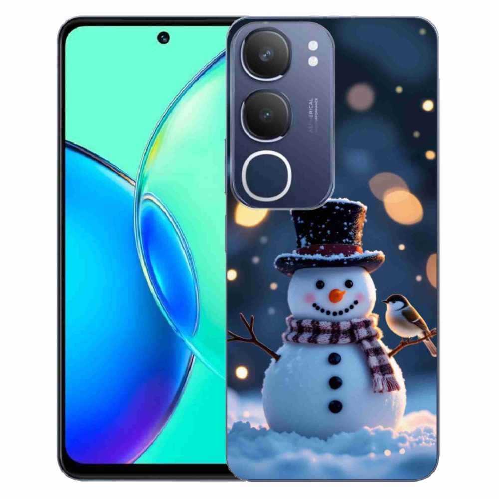 Gélový kryt mmCase na Vivo Y19S - vianočný snehuliak