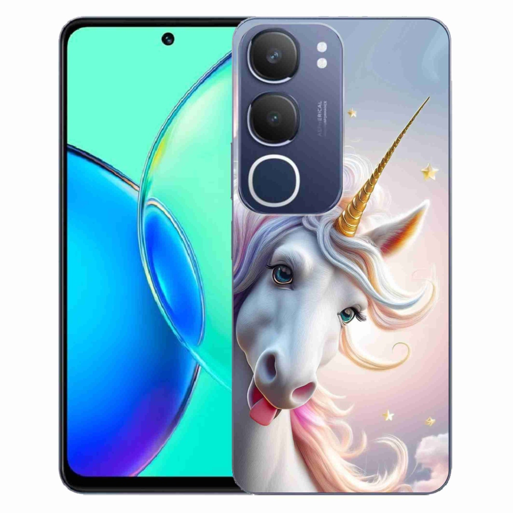 Gélový kryt mmCase na Vivo Y19S - veselý jednorožec