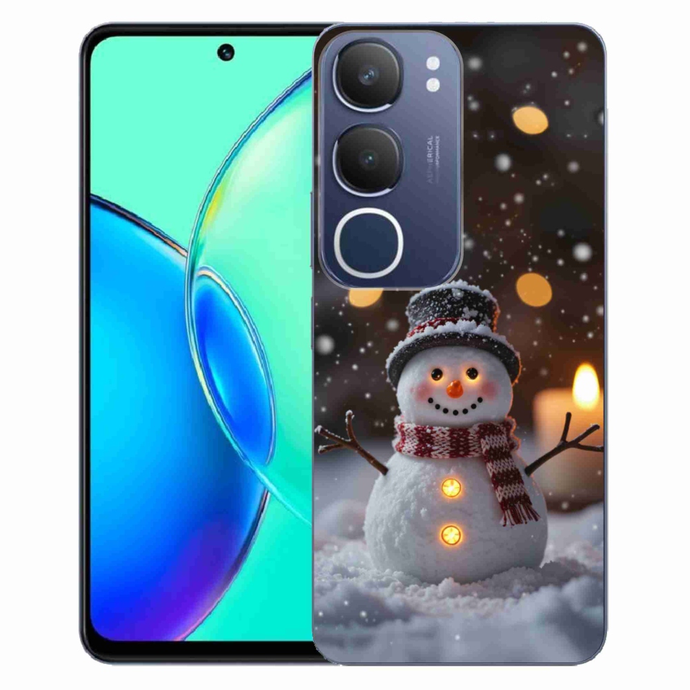 Gélový kryt mmCase na Vivo Y19S - veselý snehuliak