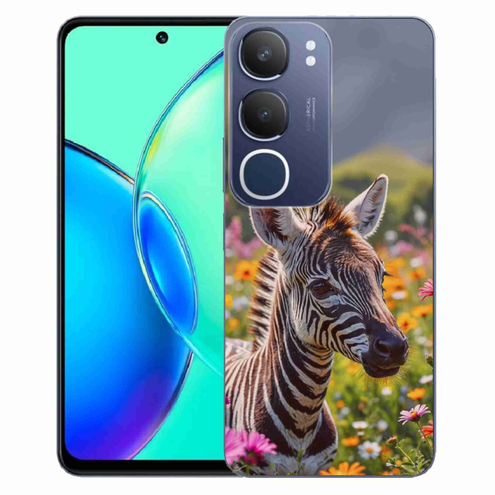 Gélový kryt mmCase na Vivo Y19S - zebra na lúke