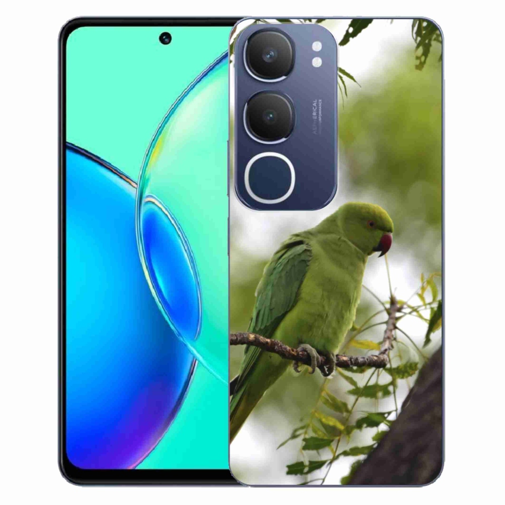 Gélový kryt mmCase na Vivo Y19S - zelený papagáj