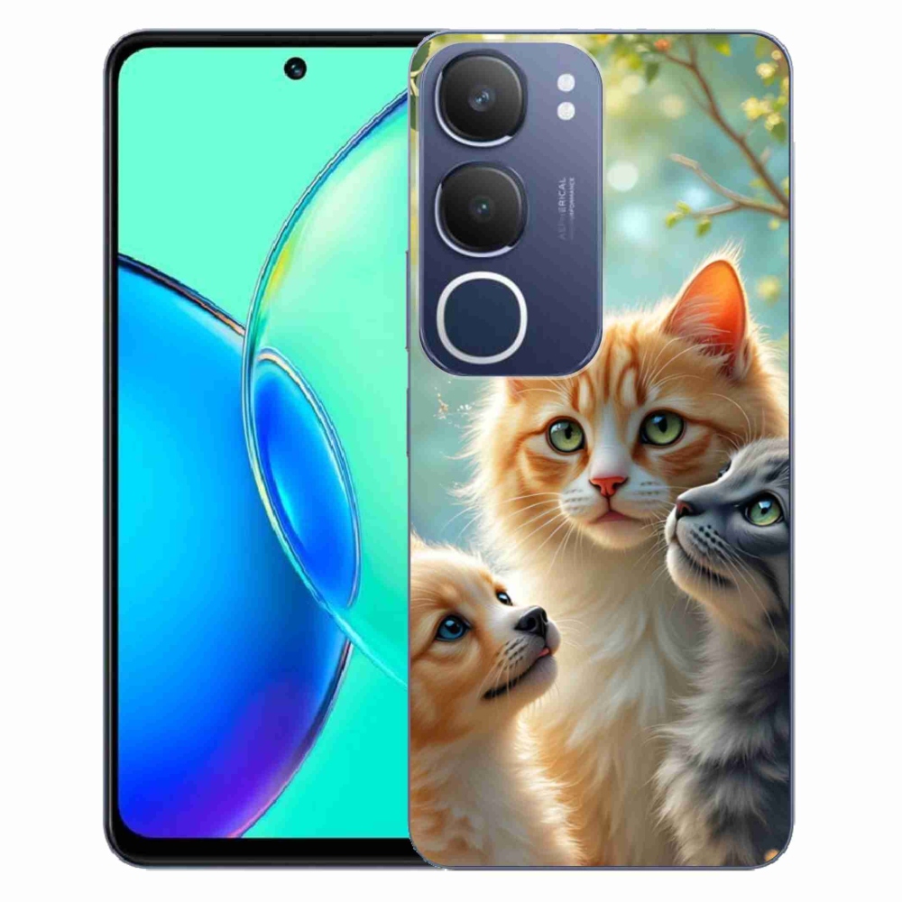 Gélový kryt mmCase na Vivo Y19S - zvieracie priateľstvo 2