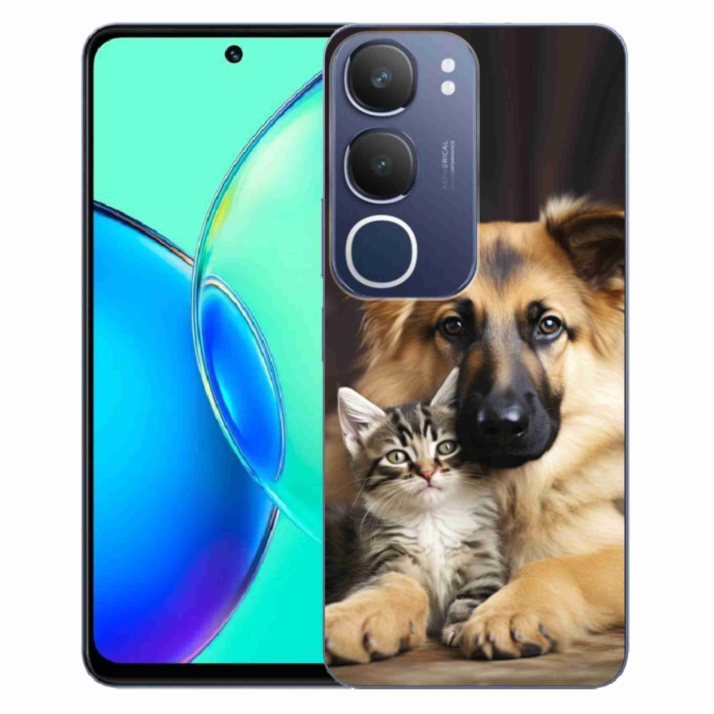 Gélový kryt mmCase na Vivo Y19S - zvieracie priateľstvo