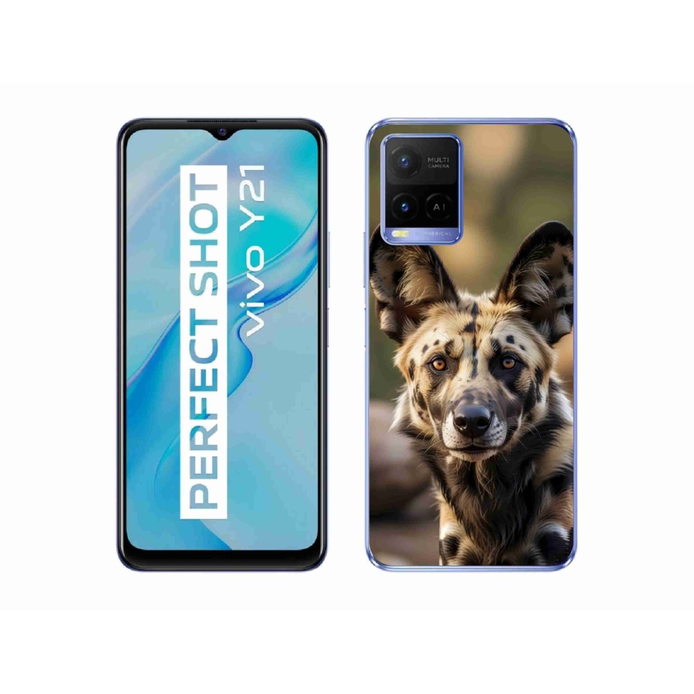 Gélový kryt mmCase na Vivo Y21/Y21s/Y33s - africký divoký pes