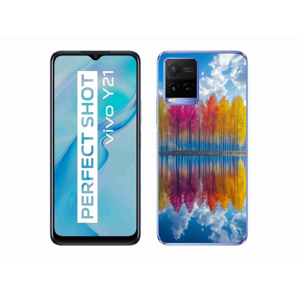 Gélový kryt mmCase na Vivo Y21/Y21s/Y33s - farebné stromy