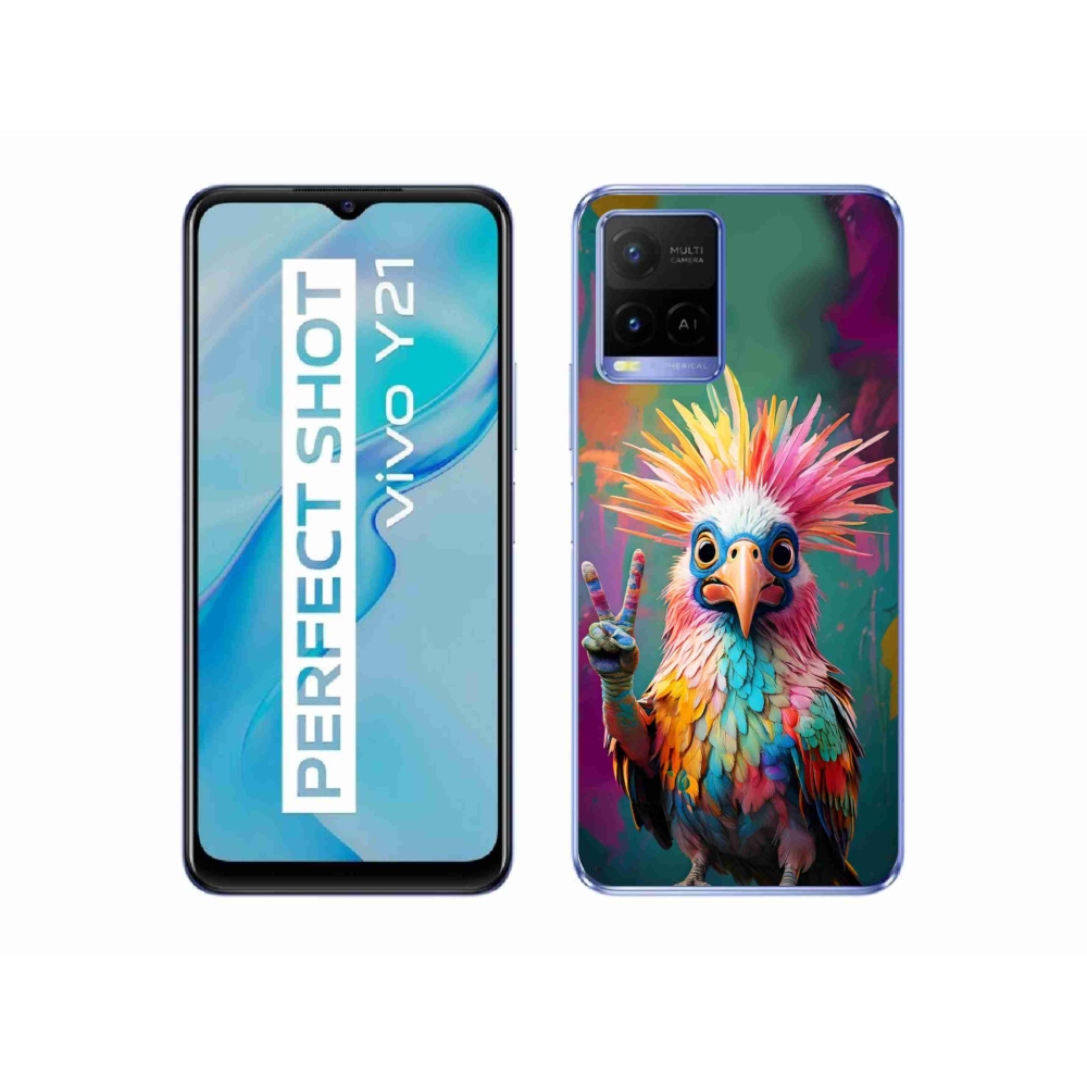 Gélový kryt mmCase na Vivo Y21/Y21s/Y33s - farebný rebel