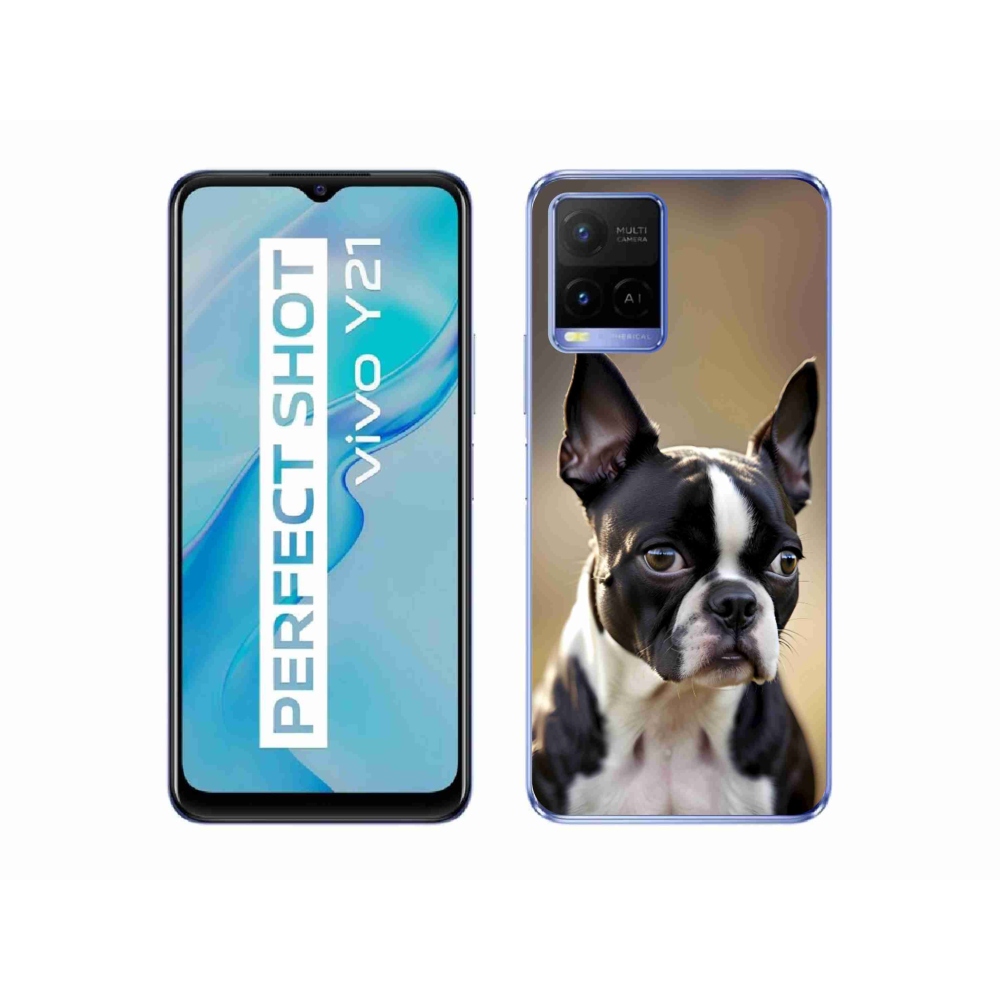 Gélový kryt mmCase na Vivo Y21/Y21s/Y33s - bostonský teriér