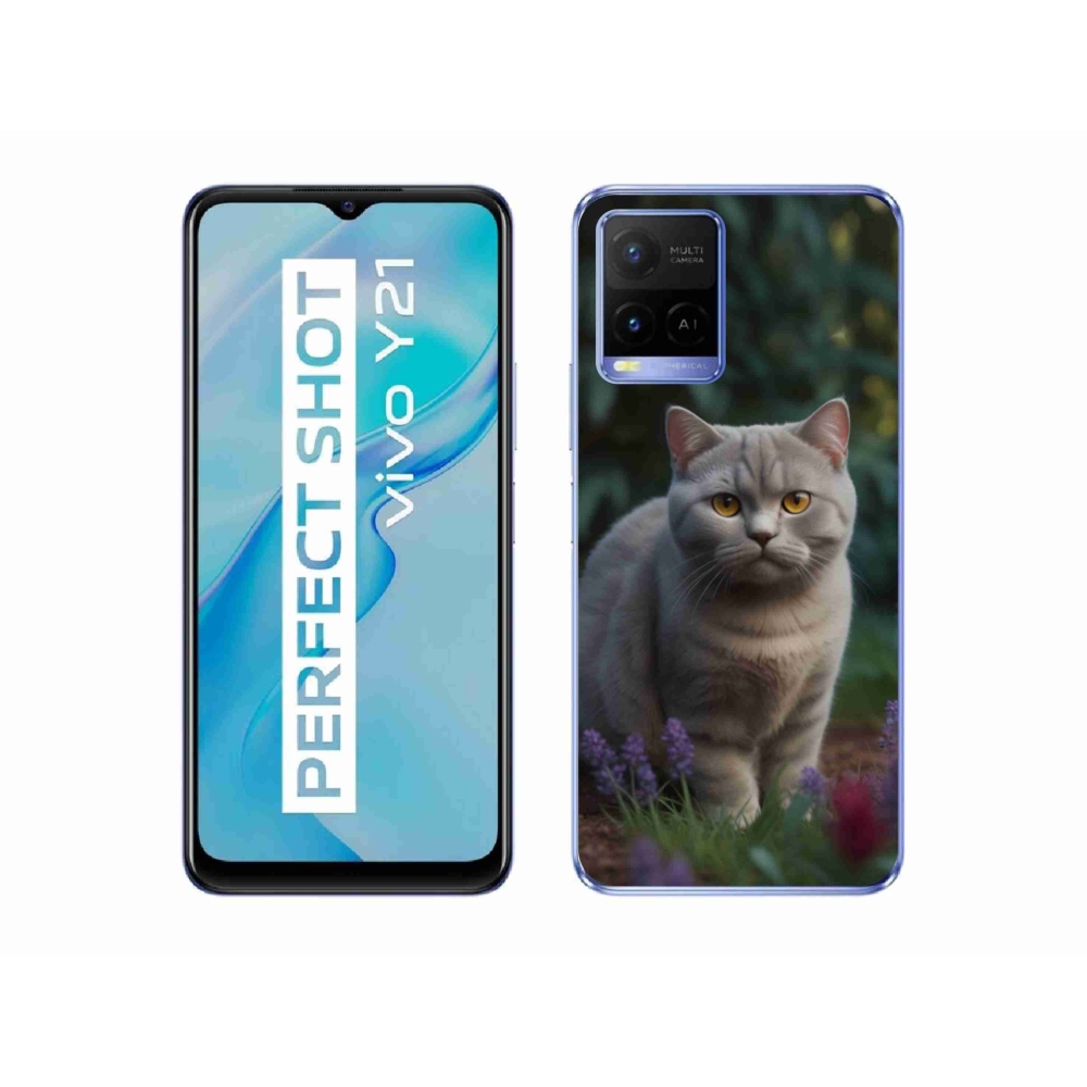 Gélový kryt mmCase na Vivo Y21/Y21s/Y33s - britská mačka