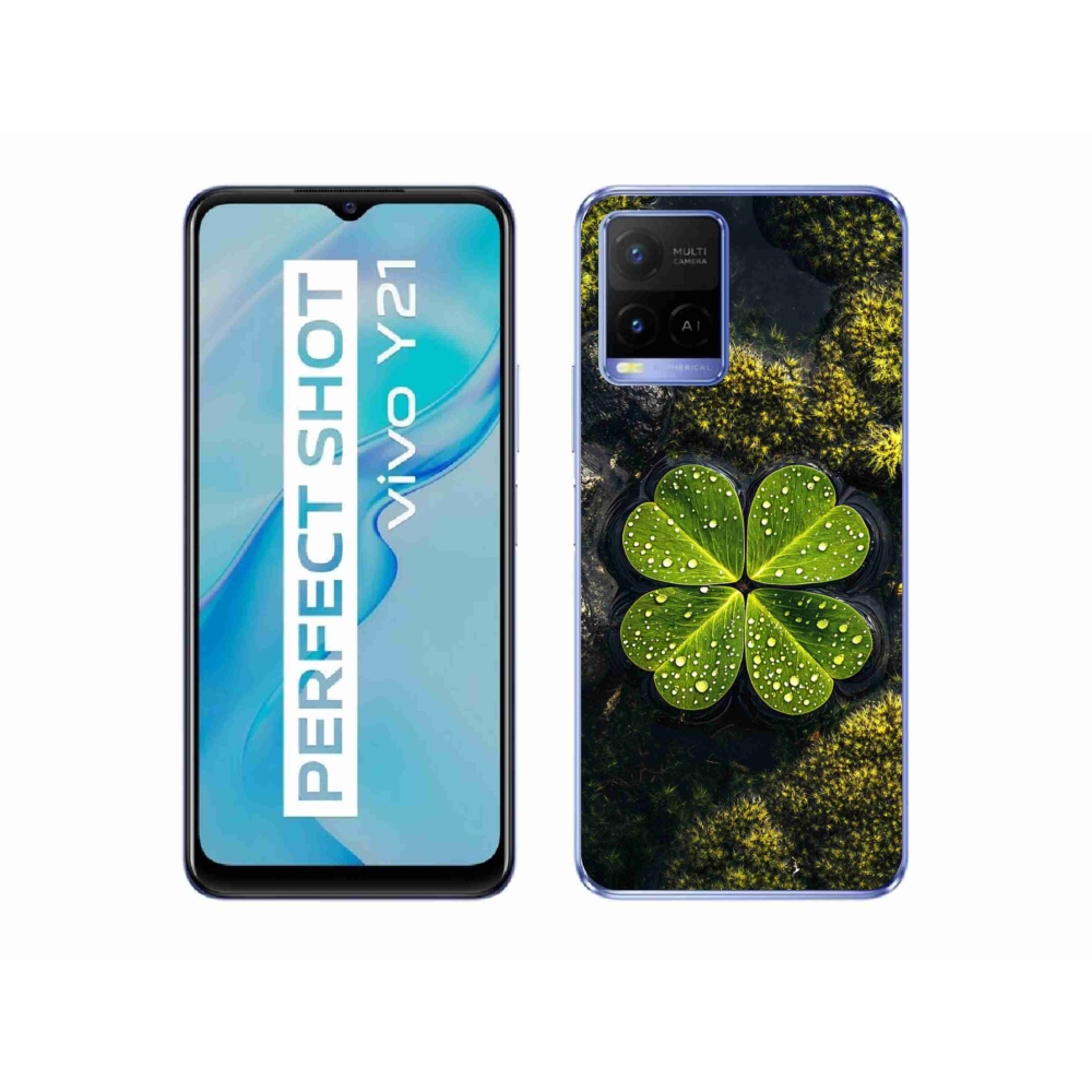Gélový kryt mmCase na Vivo Y21/Y21s/Y33s - štvorlístok