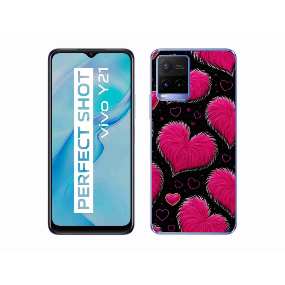 Gélový kryt mmCase na Vivo Y21/Y21s/Y33s - hebké srdce