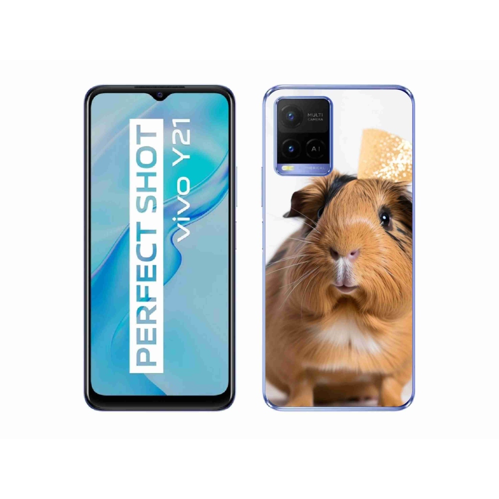 Gélový kryt mmCase na Vivo Y21/Y21s/Y33s - hnedé morča