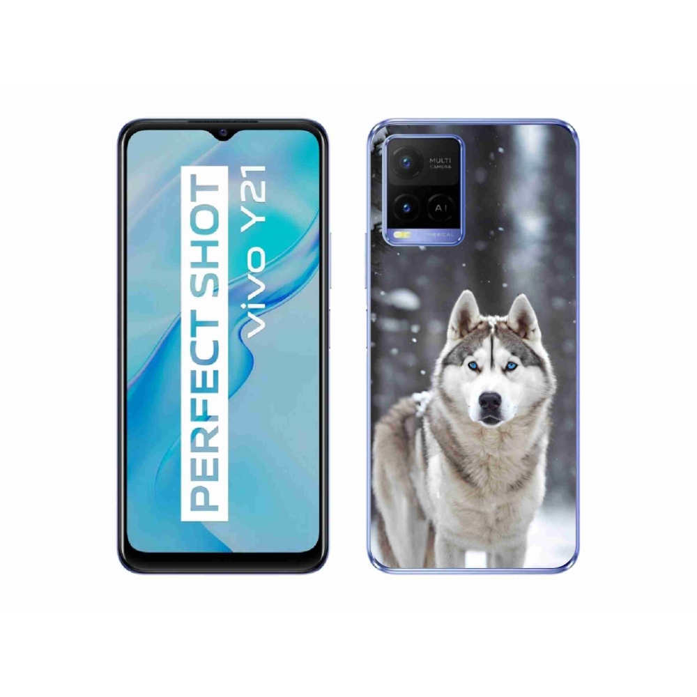 Gélový kryt mmCase na Vivo Y21/Y21s/Y33s - husky 2